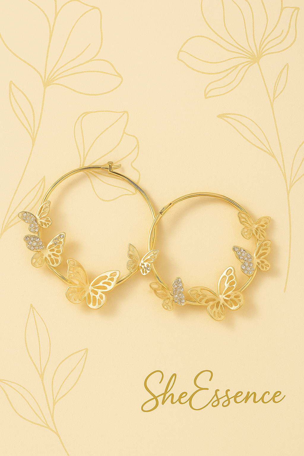 Butterfly queen earrings