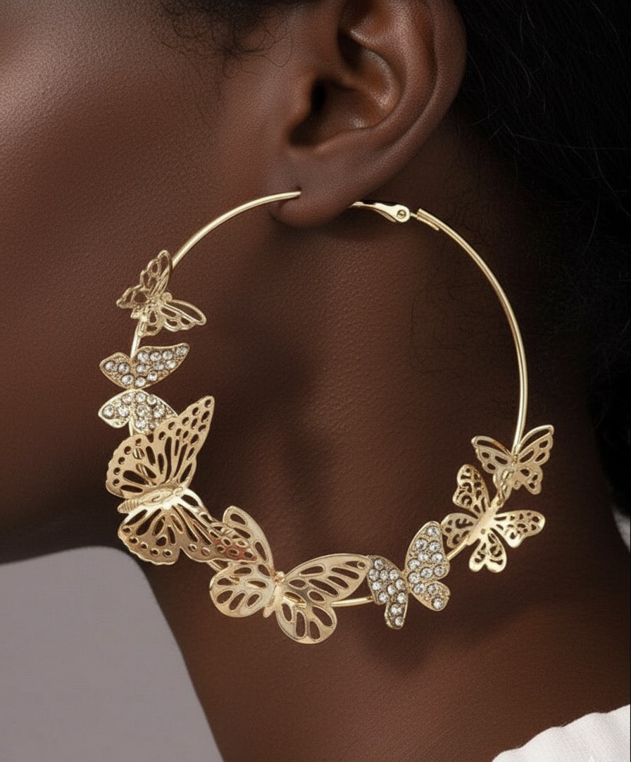 Butterfly queen earrings