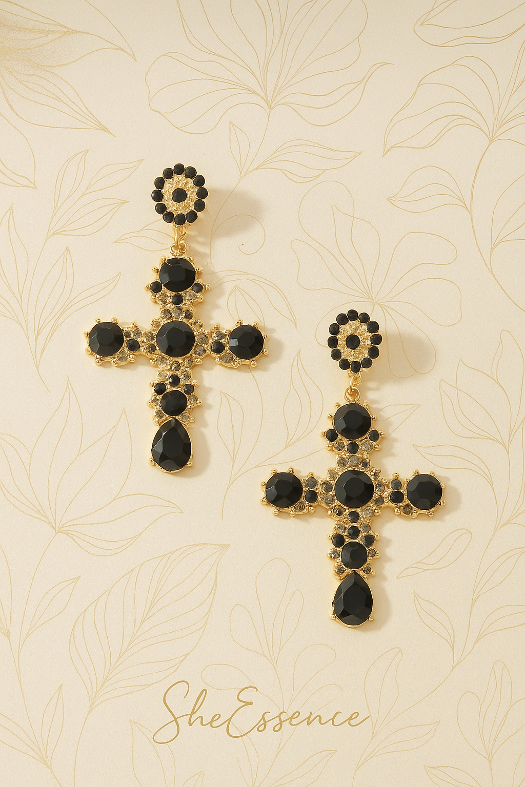 Cross Drop earrings